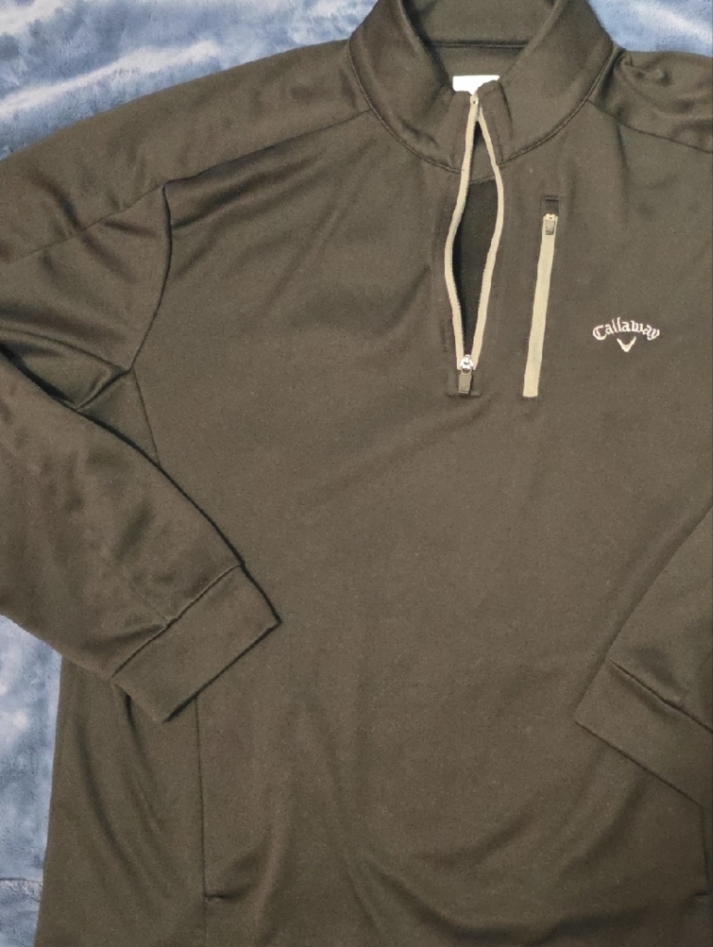 Callaway Men's Black Half-Zip Pullover with Gray Trim